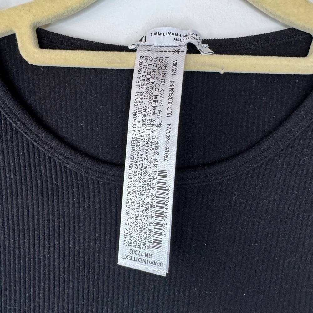 Zara Black Embellished Crop Tank Top - Picture 3 of 17